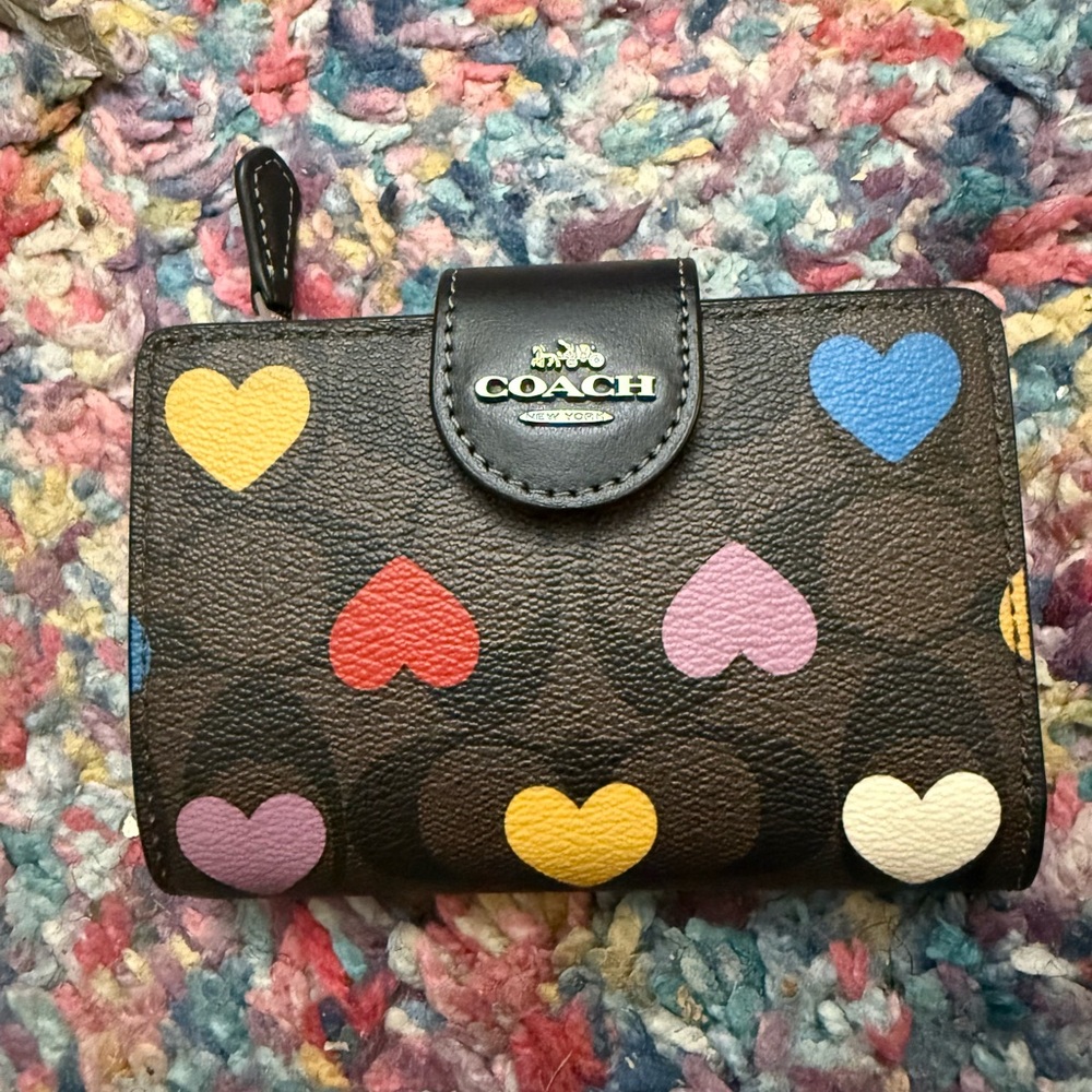 Coach Multicolor Heart Wallet